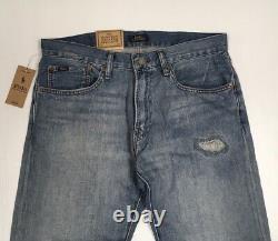 Polo Ralph Lauren Vintage Distressed Repaired Stitched Relaxed Straight Jeans 31