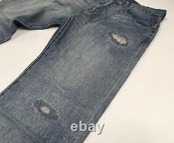 Polo Ralph Lauren Vintage Distressed Repaired Stitched Relaxed Straight Jeans 31