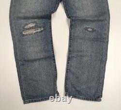 Polo Ralph Lauren Vintage Distressed Repaired Stitched Relaxed Straight Jeans 31