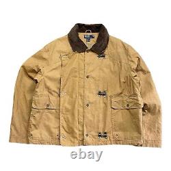 Polo Ralph Lauren Vintage Duck Canvas Fireman Buckle Chore Jacket Cord Collar XL