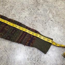 Polo Ralph Lauren Vintage Fair Isle Lambswool Merino Cardigan Sweater XL Knit