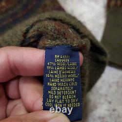 Polo Ralph Lauren Vintage Fair Isle Lambswool Merino Cardigan Sweater XL Knit