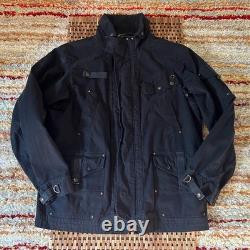 Polo Ralph Lauren Vintage Full Zip Utility Military Jacket Black Men's XL VTG