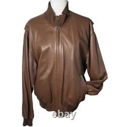 Polo Ralph Lauren Vintage Genuine Leather Jacket Brown Medium
