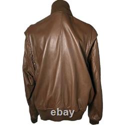 Polo Ralph Lauren Vintage Genuine Leather Jacket Brown Medium