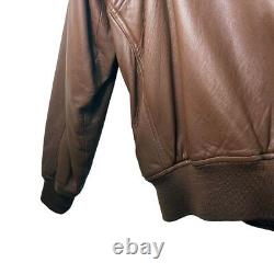Polo Ralph Lauren Vintage Genuine Leather Jacket Brown Medium