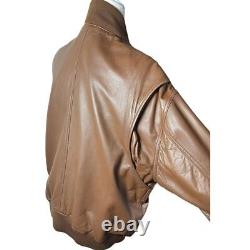 Polo Ralph Lauren Vintage Genuine Leather Jacket Brown Medium