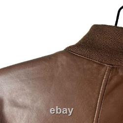 Polo Ralph Lauren Vintage Genuine Leather Jacket Brown Medium