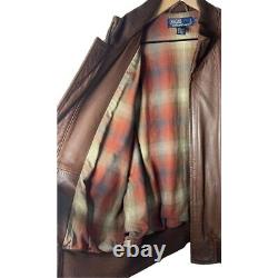 Polo Ralph Lauren Vintage Genuine Leather Jacket Brown Medium