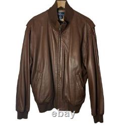 Polo Ralph Lauren Vintage Genuine Leather Jacket Brown Medium