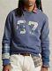 Polo Ralph Lauren Vintage Inspired Patchwork Fleece Sweatshirt 2xl, Xl, L, M
