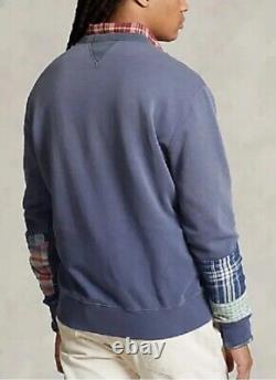 Polo Ralph Lauren Vintage Inspired Patchwork Fleece Sweatshirt 2XL, XL, L, M