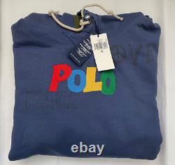 Polo Ralph Lauren Vintage-Inspired Patchwork Sleeves Fleece Hoodie XL