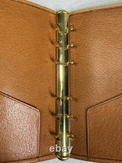 Polo Ralph Lauren Vintage Planner 6 Ring Leather/Blue Canvas with Flesh Ponies