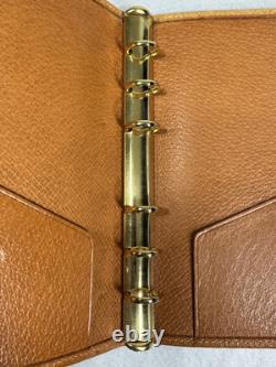 Polo Ralph Lauren Vintage Planner 6 Ring Leather/Blue Canvas with Flesh Ponies