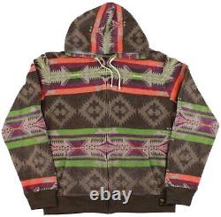 Polo Ralph Lauren Vintage Southwestern Aztec Full Zip Hoodie Sweatshirt XL