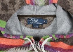 Polo Ralph Lauren Vintage Southwestern Aztec Full Zip Hoodie Sweatshirt XL