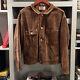 Polo Ralph Lauren Vintage Suede Trucker Jacket Boxy Cropped Fit Size Xl Brown