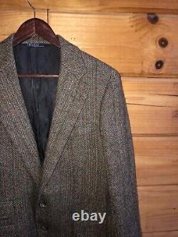 Polo Ralph Lauren Vintage USA Wool Tweed Jacket Mens Sz 40 RARE