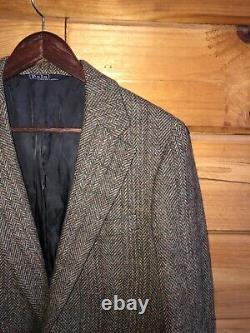 Polo Ralph Lauren Vintage USA Wool Tweed Jacket Mens Sz 40 RARE