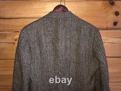 Polo Ralph Lauren Vintage USA Wool Tweed Jacket Mens Sz 40 RARE