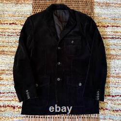 Polo Ralph Lauren Vintage VTG Black Cord Button Down Chore Jacket Men's Medium M
