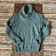 Polo Ralph Lauren Vintage Vtg Wool Shawl Collar Pullover Sweater Green Medium M