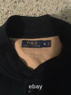 Polo Ralph Lauren Vintage Varsity Leather Mens Jacket Coat Xl, Amazing