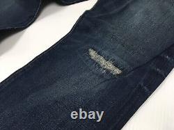 Polo Ralph Lauren Vintage Wash Distressed Repaired Stitched Slim Straight Jeans