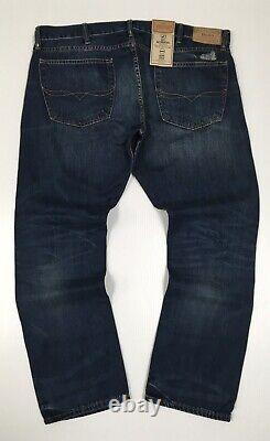 Polo Ralph Lauren Vintage Wash Distressed Repaired Stitched Slim Straight Jeans