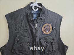 Polo Ralph Lauren Vntg multipocket Blk vest Men size L fishing Hunting Outdoors