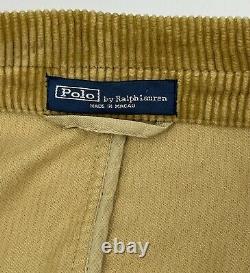 Polo Ralph Lauren Vtg. Corduroy Leather Elbow Patch 3 Button Blazer Jacket 4XB