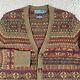 Polo Ralph Lauren Vtg Fair Isle Cardigan Sweater Men's Medium Wool Blend