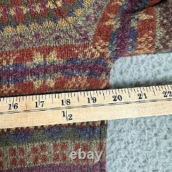 Polo Ralph Lauren Vtg Fair Isle Cardigan Sweater Men's Medium Wool Blend