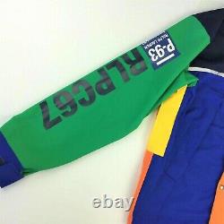 Polo Ralph Lauren Vtg Retro P 93 RLPC67 Colorblocked Hoodie Jacket Hi Tech CP 93