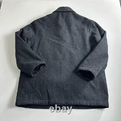 Polo Ralph Lauren Wool Jacket Men Size Large Pea Coat Military Vintage Gray