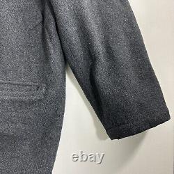 Polo Ralph Lauren Wool Jacket Men Size Large Pea Coat Military Vintage Gray