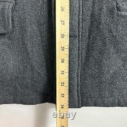 Polo Ralph Lauren Wool Jacket Men Size Large Pea Coat Military Vintage Gray