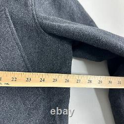 Polo Ralph Lauren Wool Jacket Men Size Large Pea Coat Military Vintage Gray