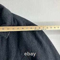 Polo Ralph Lauren Wool Jacket Men Size Large Pea Coat Military Vintage Gray
