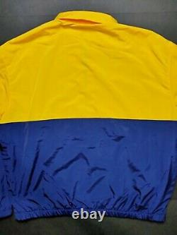 Polo Sport Ralph Lauren Men's Windbreaker Jacket Yellow Navy Blue Vintage 90s