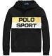 Polo Sport Ralph Lauren Vtg Retro Colorblocked Rugby Fleece Pullover Hoodie