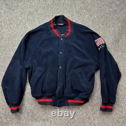 Polo Sport Ralph Lauren Vintage Varsity Jacket Men's Size Large USA Emblem