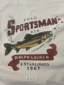 Polo Sport Vintage Ralph Lauren USA Sportsman XL Rare Sweatshirt Trout Fishing