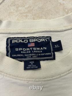 Polo Sport Vintage Ralph Lauren USA Sportsman XL Rare Sweatshirt Trout Fishing