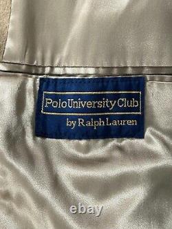 Polo University Club Ralph Lauren Trench Coat Men Camel Double Breasted Vintage