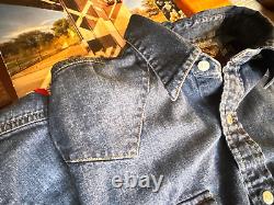 Polo Western Ralph Lauren Denim Vintage Snap Button Down RRL Large. 2 for sale