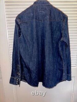 Polo Western Ralph Lauren Denim Vintage Snap Button Down RRL Large. 2 for sale