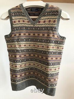 Polo by Ralph Lauren (Vintage) Fairisle Sleeveless Knit Vest Size M (34 p2p)