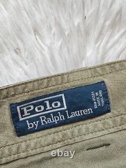 Polo ralph lauren vintage mens baggy fit wide leg cargo pants olive size 40X30